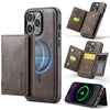 For iPhone 13 Pro Max DG.MING MAGKING-K2 Series MagSafe RFID Card Bag Detachable Phone Case(Coffee)