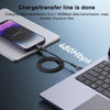 Yesido CA165L 27W USB + USB-C / Type-C to 8 Pin 2 in 1 Fast Charging Data Cable, Length:1.2m(Black)