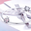 S925 Sterling Silver Ladybug Zircon Beads DIY Bracelet Necklace Accessories(Silver)