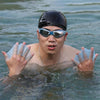 Finger Flexible Silicone Swimming Gloves (Middle Size)(Blue)
