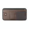 Car Sun Visor Card Glasses Holder Zipper Storage Bag(Brown)