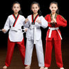 Child Adult Cotton Men And Women Taekwondo Clothing Training Uniforms, Size: 180(Striped Long Sleeves)