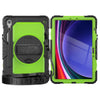 For Samsung Galaxy Tab S9 / S9 FE Silicone + PC Tablet Case(Black+Yellow Green)
