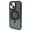 For iPhone 15 Plus Metal Lens Frame MagSafe Phone Case(Black)