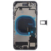 iPhone 8 Black Battery Cover w/Side Keys, Speaker & SIM Tray