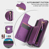 For Samsung Galaxy S20 Double Flap Zipper RFID Leather Phone Case with Short Lanyard(Dark Purple)