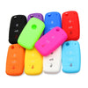 2 PCS Silicone Car Key Cover Case for Volkswagen Golf(Black)