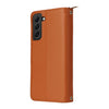 For Samsung Galaxy S22+ 5G Nine-card Slots Zipper Wallet Bag Leather Phone Case(Brown)