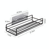 Wrought Iron Bathroom Shelf Wall Mounted Free Punch Toilet Rack(Black)