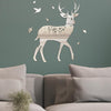8pcs /Set Acrylic Deer Mirror Wall Stickers Home Background Decoration(Silver)