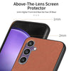 For Samsung Galaxy S23 FE 5G Twill Fabric Leather Skin Back Phone Case(Brown)