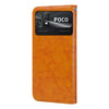 For Xiaomi Poco C40 Oil Wax Texture Leather Phone Case(Yellow)