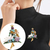 HC0729 Christmas Brooch Fall Winter Jacket Sweater Pin Ornament Christmas Tree Corsage With Diamonds