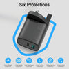 JOYROOM L-QP2011 20W USB+USB-C/Type-C Fast Charger with Cable Set, UK Plug(Black)