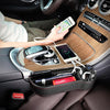 Car Multi-functional Console PU Leather Box Cigarette Lighter Charging Pocket Cup Holder Seat Gap Side Storage Box
