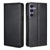 For Samsung Galaxy S25+ 5G Gloss Oil Solid Color Magnetic Leather Phone Case(Black)