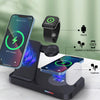 For Huawei Series 3 in 1 15W Earphones/Phones/Watch Fold Wireless Charger Stand(Black)