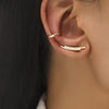 DZ-519 Simple Small Drilling Lug Clip Geometric Zircon Earrings