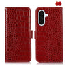 For Samsung Galaxy A36 Crocodile Top Layer Cowhide Leather Phone Case(Red)