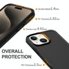 For iPhone 14 Plus Shockproof MagSafe Armor PC Hybrid TPU Phone Case(Black)