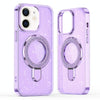 For iPhone 11 Glitter Ring Holder MagSafe Phone Case(Purple)