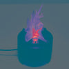 [220V US/EU Plug] Artificial Simulation Burning Fake Flame Lamp, Flame Height: about 8cm, Torch Fire Pot Bowl Light for Festival Party Decoration