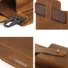 6543 Men Retro Sports Mobile Phone Belt Bag Waist Bag(Brown)