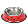 Anti-Tip Stainless Steel Pet Bowl, 18cm, Red (Dog & Cat)