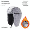 Outdoor Windproof Hat Winter Thickened Cotton Cap Warm Coldproof Riding Cap, Cap Size: 58-62cm (Black)