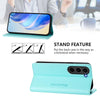 For Samsung Galaxy S23+ 5G RC01 Dual-Folded Magnetic Suction RFID Leather Phone Case(Mint Green)