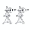 S925 Sterling Silver Exquisite Christmas Tree Ear Studs Women Earrings(Silver)