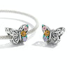 S925 Sterling Silver Flower Butterfly Beads DIY Bracelet Necklace Accessories