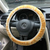 Universal Premium Soft Short Plush Winter Car Steering Wheel Cover, For 36-38cm steering wheel(Gold)