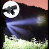 KS-738 USB Charging Waterproof T6+XPE Zoomable LED Flashlight with 4-Modes & 18650 lithium battery