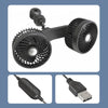 F6207 Car Rear Seat Zip Lock USB Double Head Fan, Model: USB