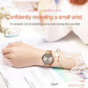 JIN SHI DUN 6533 Women Fashion Waterproof Ultra-thin Quartz Watch(White)