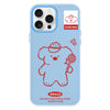 For iPhone 13 Pro Max Skin Feeling Jelly TPU Hybrid PC Phone Case(Koala Blue)