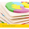 5 PCS Wooden Cartoon Animal Puzzle Early Education Small Jigsaw Puzzle Building Block Toy For Children(Little Donkey)