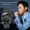 OLEVS 2886 Men Sports Chronograph Waterproof Luminous Quartz Watch(Black Silver Mesh Strip)