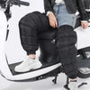 Electric Bicycle Winter Motorcycle Windshield Waterproof Warm Leg Cover Plus Velvet Padded Knee Pads, Size:60cm Standard(Black)