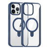 For iPhone 13 Pro Max High Transparency MagSafe Holder Phone Case(Dark Blue)