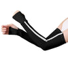 1 Pair Sunscreen Ice Silk Sleeves Outdoor Cycling Driving UV Protection Sleeves, Size: L(Black+White)