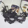 Halloween Masquerade Party Dance Sexy Lady Lace Phoenix Mask(Black)