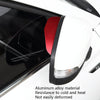 Car Rear View Mirror Rain Eyebrow Cover Catering Mirror Aluminum Alloy Rain Shield(Aluminum Alloy Black)