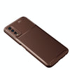 For vivo Y20 Carbon Fiber Texture Shockproof TPU Case(Brown)