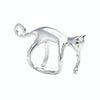 Cute Cats Earrings Ladies No Ear Hole Eared Bone Clip(Silver Model 1)