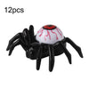 12pcs /Box Halloween Spider Eyeball Lights Candle Lamp Party Atmosphere Decoration Supplies(Red Eyeball)