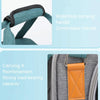 Foldable Pet Carrier Backpack, Breathable Cat Dog Travel Bag, Blue