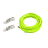 1 Pair SLK28 Metal Magnetic Buckle Elastic Free Tied Laces, Style: Silver Magnetic Buckle+Green Shoelaces