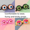 3 PCS Children Funny Glasses Toys Amusing Tricky Props(Green)